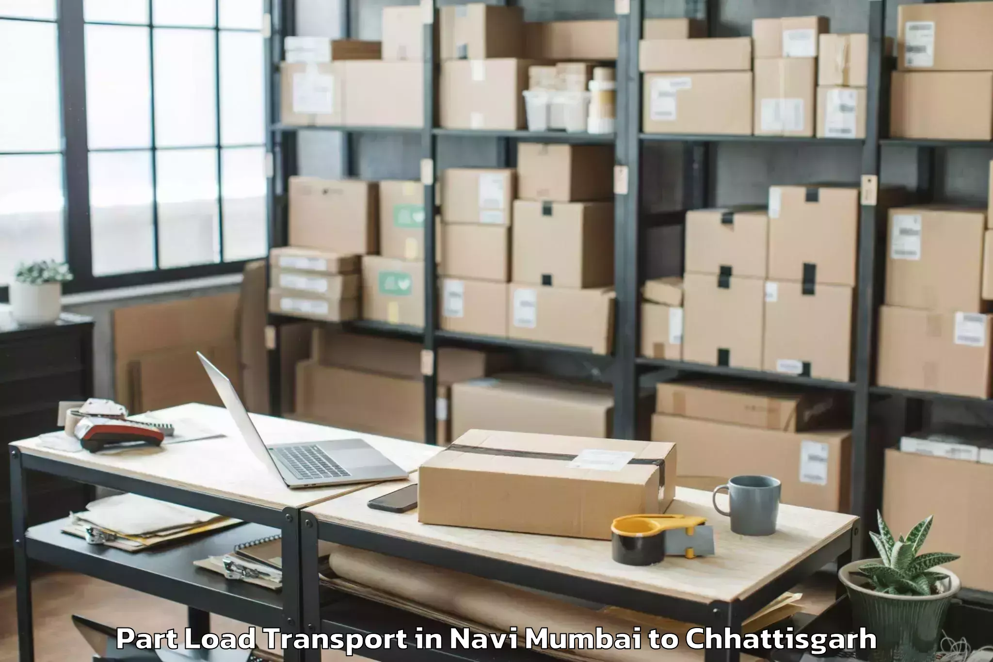 Hassle-Free Navi Mumbai to Chhattisgarh Part Load Transport